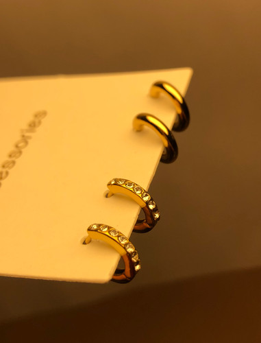 پک دوعددی گوشواره|گوشواره پکی|پک گوشواره|گوشواره حلقه ای نگینی|گوشواره نگینی |گوشواره طلایی ریز