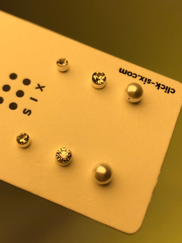 گوشواره پک|پک گوشواره نگینی|گوشواره مرواریدی|پک۳ تایی اکسسوری