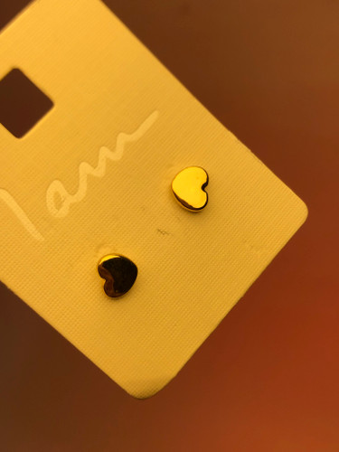 گوشواره دخترانه| گوشواره قلب|گوشواره ابکاری طلا|گوشواره ترند|گوشواره پینترستی