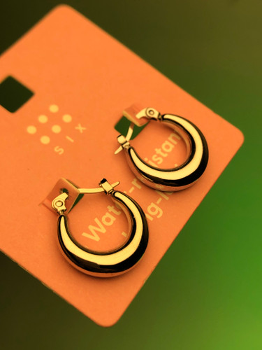 گوشواره نیم حلقه استیل ابکاری|گوشواره ماه نقره ای|گوشواره درجه ۱|گوشواره ترند |گوشواره پینترستی