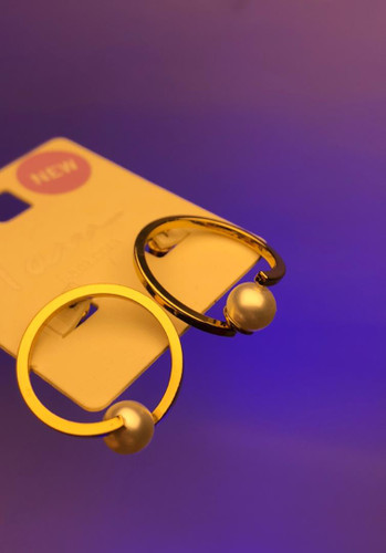 گوشواره مروارید در حلقه،گوشواره جلو و عقب|گوشواره طرح طلا|گوشواره ترند،هدیه تولد خاص،گوشواره مدرن،گوشواره پینترستی کیوت