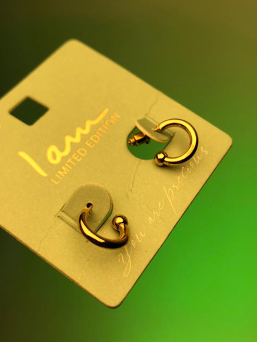 گوشواره پینترستی ترند|گوشواره مینیمال ، گوشواره نیم حلقه ریز، گوشواره دخترانه کیوت ،گوشواره ظریف|گوشواره بامزه|گوشواره حلقه ای ریز